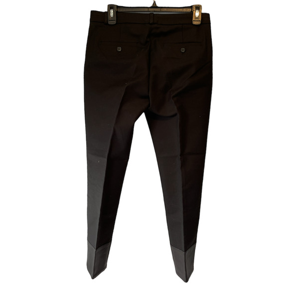 Banana Republic Black Pants with Leather Cuffs Size 4 - Picture 2 of 12